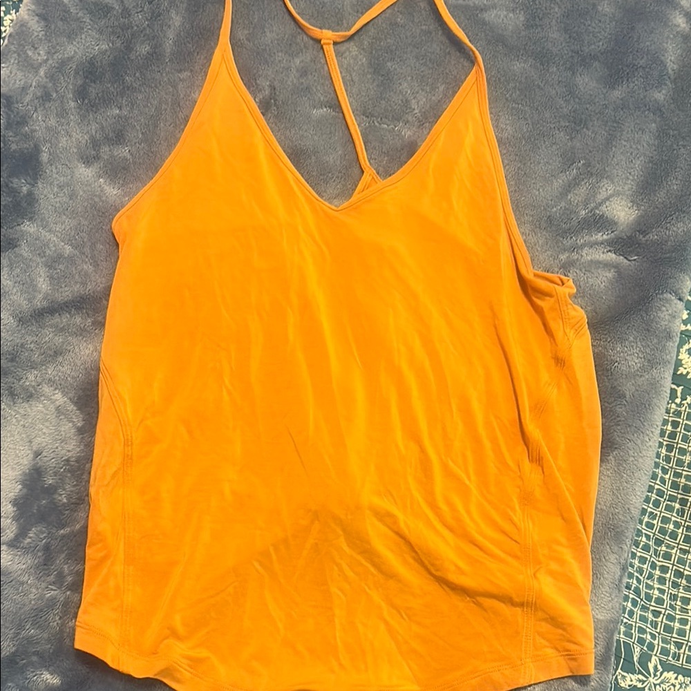 Lululemon Athletica Orange Backless Camisole